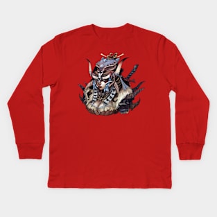 skull clan warrior Kids Long Sleeve T-Shirt